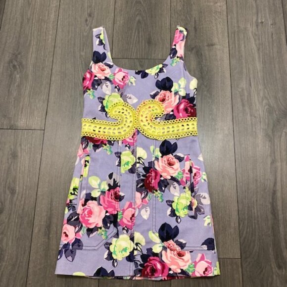 Carven Floral Sleeveless Mini Dress Size XS - Picture 1 of 9